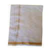 Mens Dhoti Cotton 2 Mtrs Fancy Border Dhothi/Vesti/Mundu White Colour Pack of 1 B0CTSYWKQ1