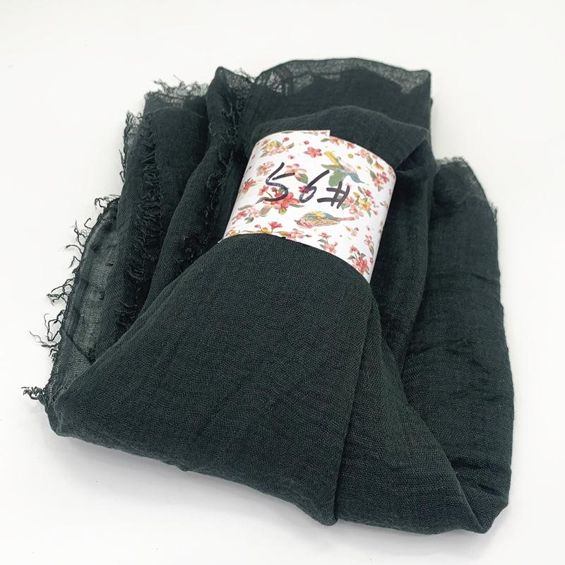 Women Cotton Scarf New Summer Girls Solid Color Sunscreen Thin Scarves Soft Shawl Foulard Viscose Spring Lady Wrap Shawls