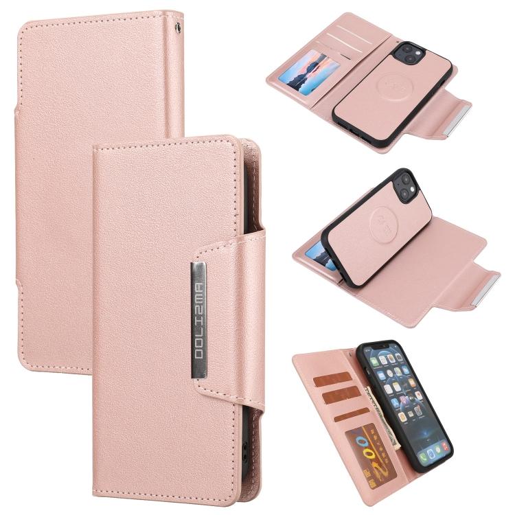 For iPhone 13 Ultra-thin Separable Magnetic Horizontal Flip Leather Case with Card Slot & Wallet