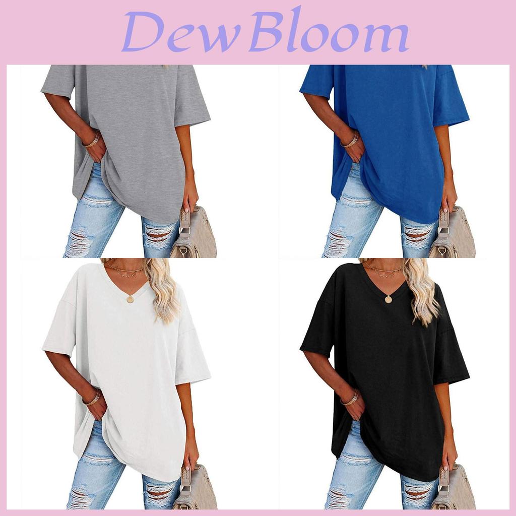 Cotton T Shirt For Women With V Neck Short Sleeve Casual Summer Top For Daily Wear