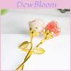 White Crystal Rose Handcrafted Crystal Wands Gift For Lovers And Couples