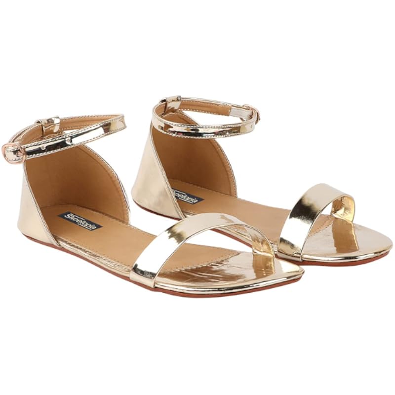 Shoetopia Women'S Sandal (9 Uk) /Golden