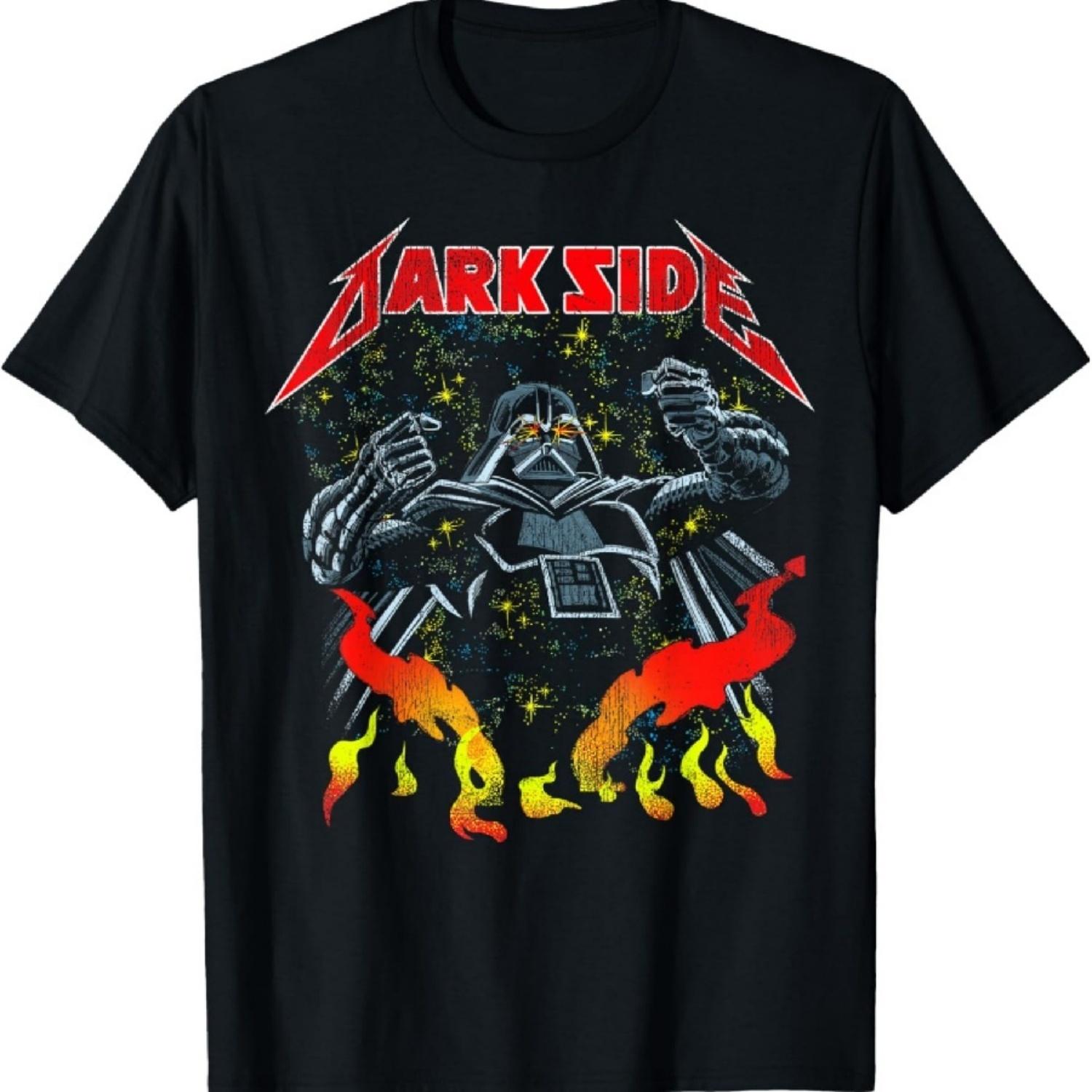 Звездные войны Дарт Вейдер Тяжелый металл Пламя Винтажная футболка Disney+ XXXXXL разноцветный