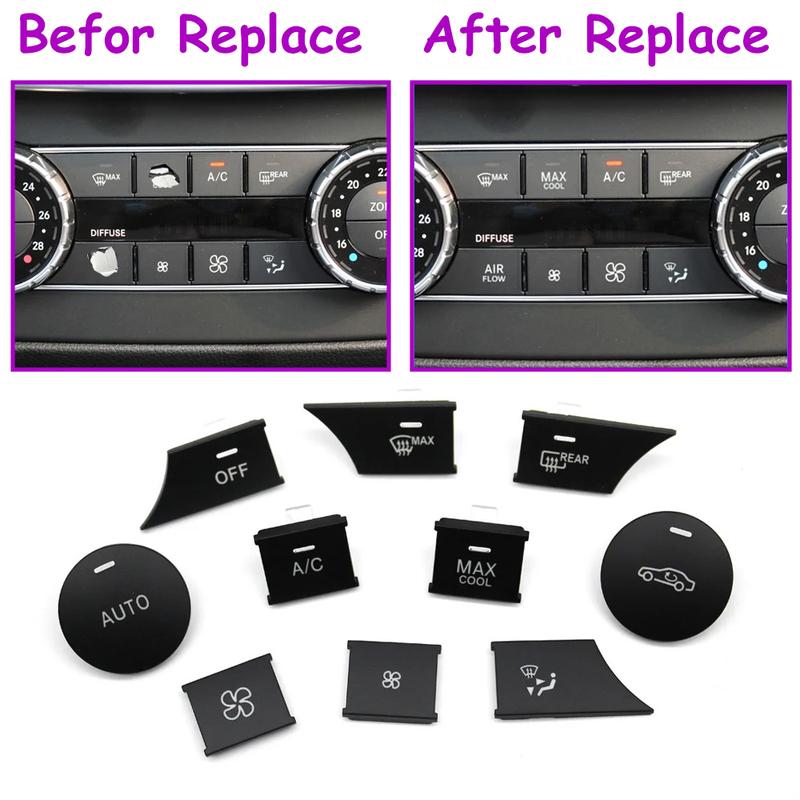 8PCS W166 W292 W463 Dashboard Air Conditioner Wind Volume Heater Climate Control Button For Mercedes Benz ML GL GLE GLS G Class
