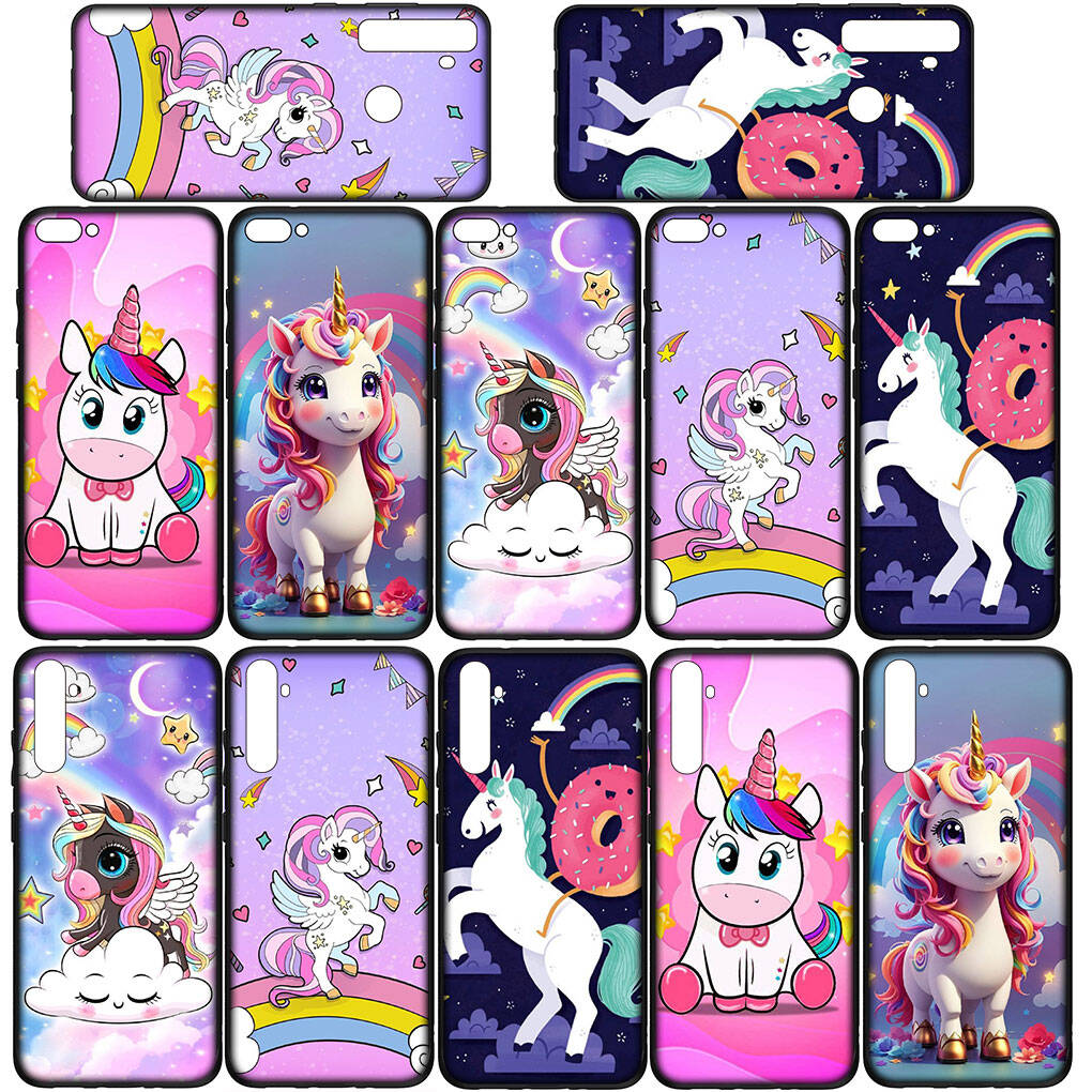 for Motorola Moto Edge 70 60 50 G54 G05 G86 Samsung Galaxy S25 iPhone 17 16 15 Xiaomi Redmi Note 14 13 Pro Max Phone Case Anime Unicornl Horse Cover