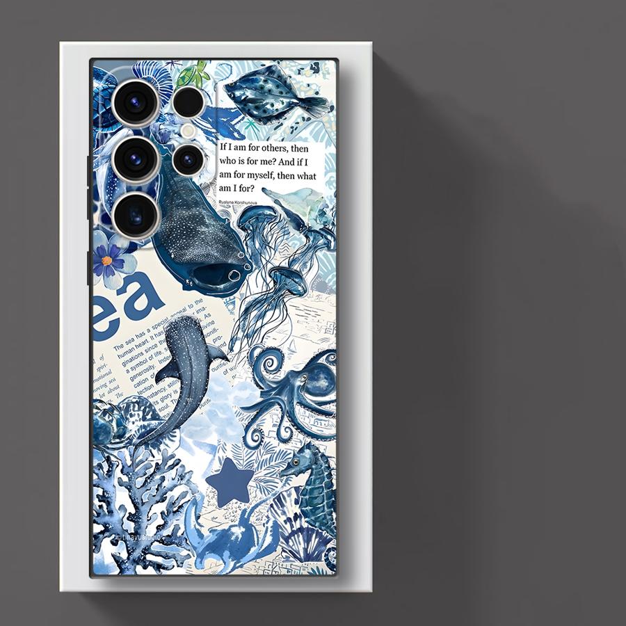 Creative Marine Organisms Art Funda Phone Cover Case for Samsung Galaxy S26 S10 S9 Note 20 Ultra 8 9 10 S23 S20 S24 Plus S21 FE