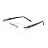 RSINC Rimless Gun Grey Black Frame/Eyeglass/Spectacle For Men & Women ETERNO-70676 49-18-135 Ledies-3 M1 70676 49-18-135 Gun Grey Black