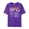 Tech Support Hourly Rate It Engineer Tech Computer Geek Printed Tshirt Short Sleeve Tshirt Figures