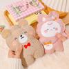 Winter Teddy Cartoon Bear-Shaped Plush Hot Water Bag - Small, Portable Hand Warmer for Students
