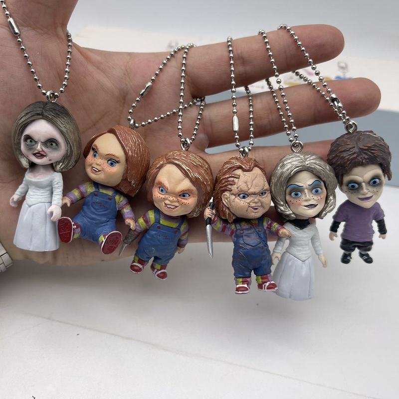 Bambola Nuova Spettrale Modellazione Figure d'Azione Horror Giocattoli Decorazione Ciondolo Oscillante Portachiavi Fascino Regali per le Feste dei Fan