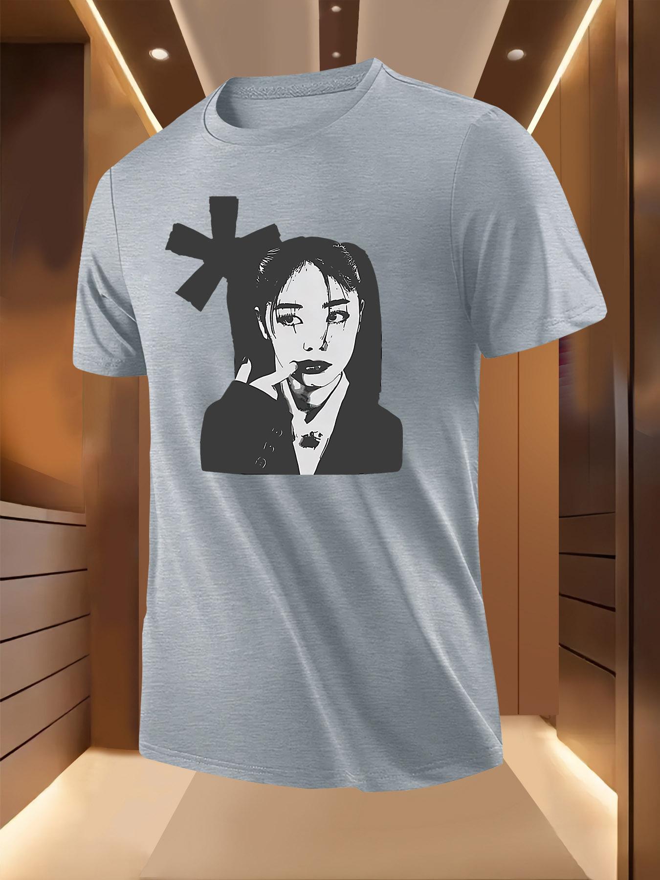 Anime Tshirt Anime Graphic Tshirt - Dark Black Boy with H... L