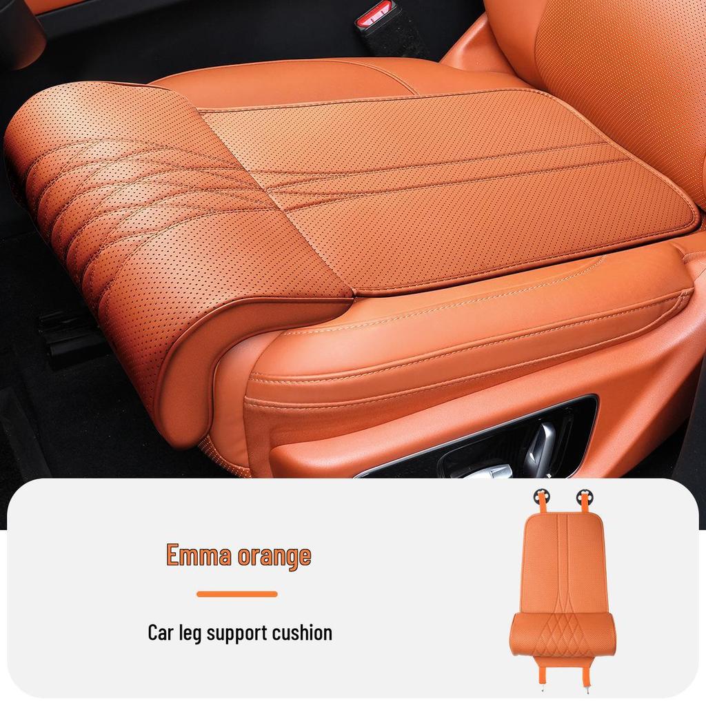 All-Season Universal Car Seat Cushion with Integrated Leg Rest - Comfortable Single-Piece Rear Seat Footrest