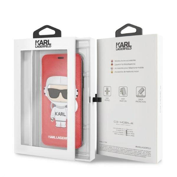 Karl Lagerfeld Klflbkpxkscore Iphone X/ Xs Bookcase Czerwony/Red Karl Space Cosmonaut