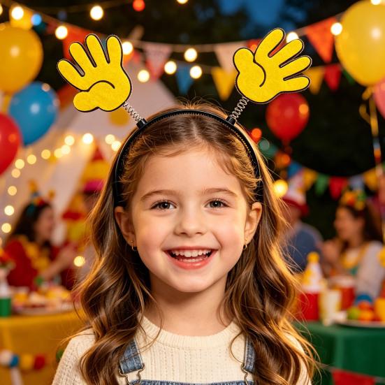 Cartoon Hoofdband Lente Design Lachend Patroon Steen Papier Schaar Decoratie Haarband Stabiel om te Dragen Haaraccessoire