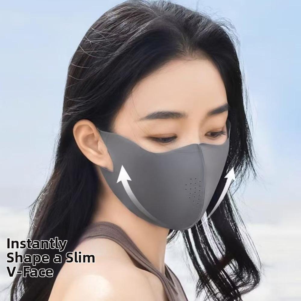 Anti-UV Sun Protection Mask Breathable Outdoor Masks Fashion Ice Silk Mask  Outdoor Sports