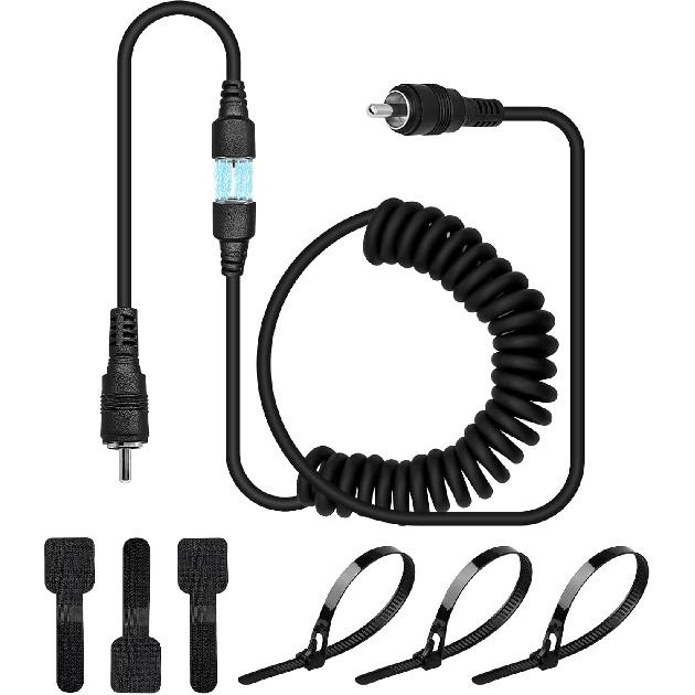 Magnetic Power Cord, Snowmobile Helmet Heated Shield Cord for Heated Most Electric Shields, Helmet, Visor Port