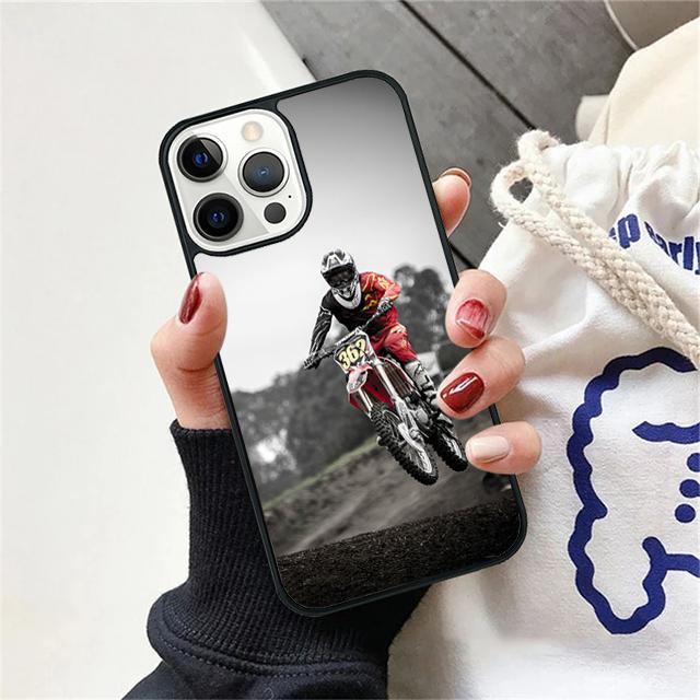 Dirt MX Bike Motocross Coque Shell For iPhone 17 Air 15 16 14 13 12 Pro Max 11 Pro Max Plus Phone Case Cover