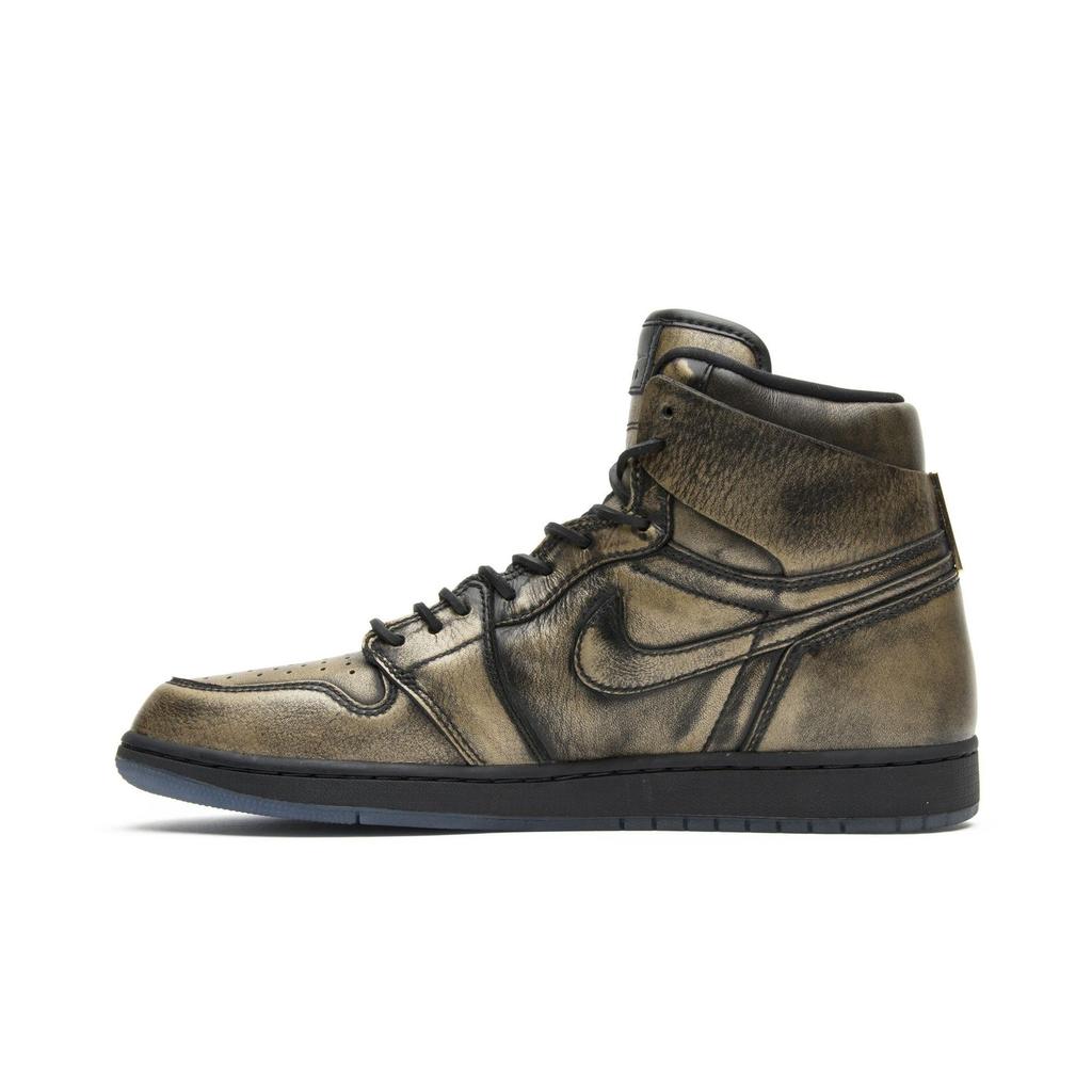 Air Jordan 1 Retro High OG 'Wings' (Unisex) Black / Metallic Gold-Black Vintage Basketball Shoes AA2887 035