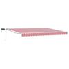 Manual Awning Frame with LEDs Red and White 4.5 * 3 M