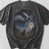 Badger Celestial Moon T-Shirt: Vintage 90s Retro Graphic Tee, Comfort Colors Cotton
