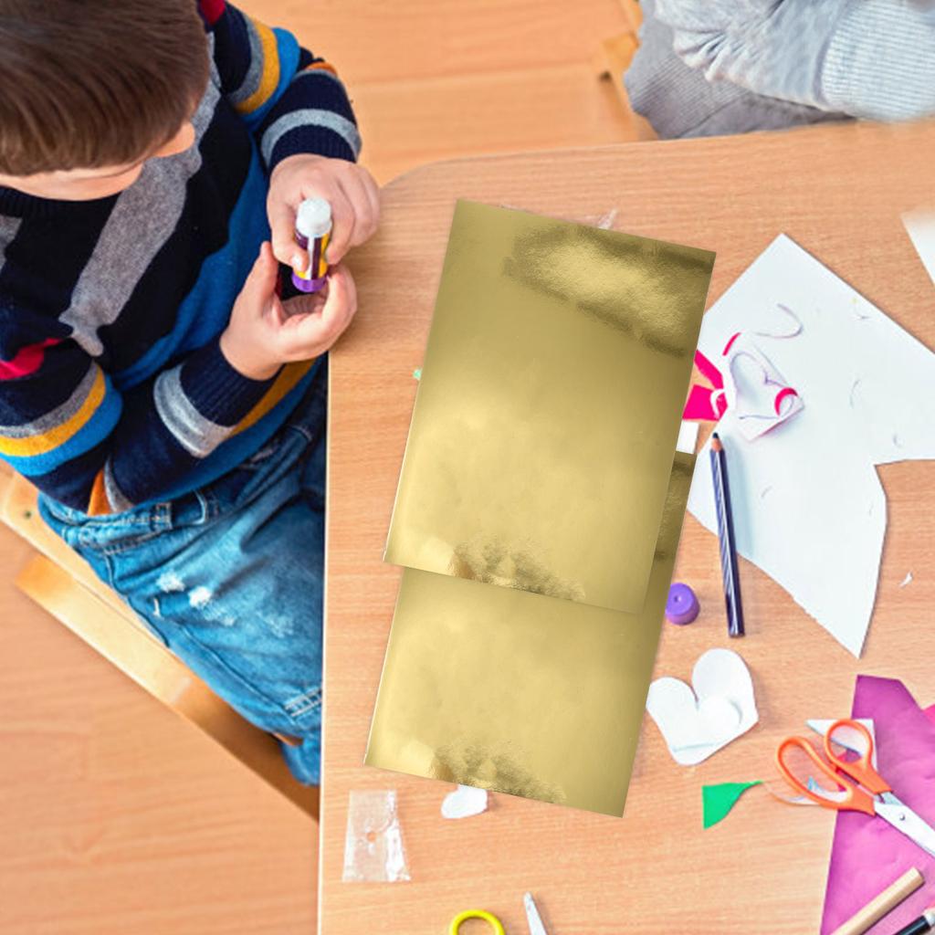 10 Sheets Handbook Paper Jam Colored Cardstock Foil Craft Scrapbook Metallic Glitter Gold Mirror A4 Cardboard Child Mentalic