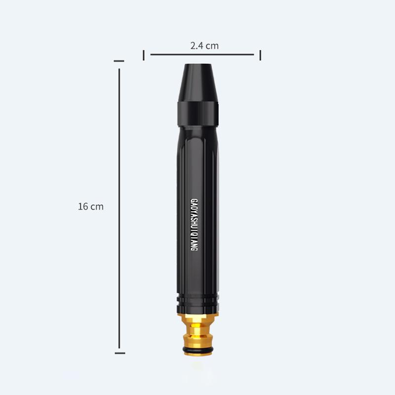 High-pressure Water Gun Black Pagoda Alloy Nozzle Plastic Body Direct Spray Car Wash Garden Cleaning Portable Durable Heavy-duty