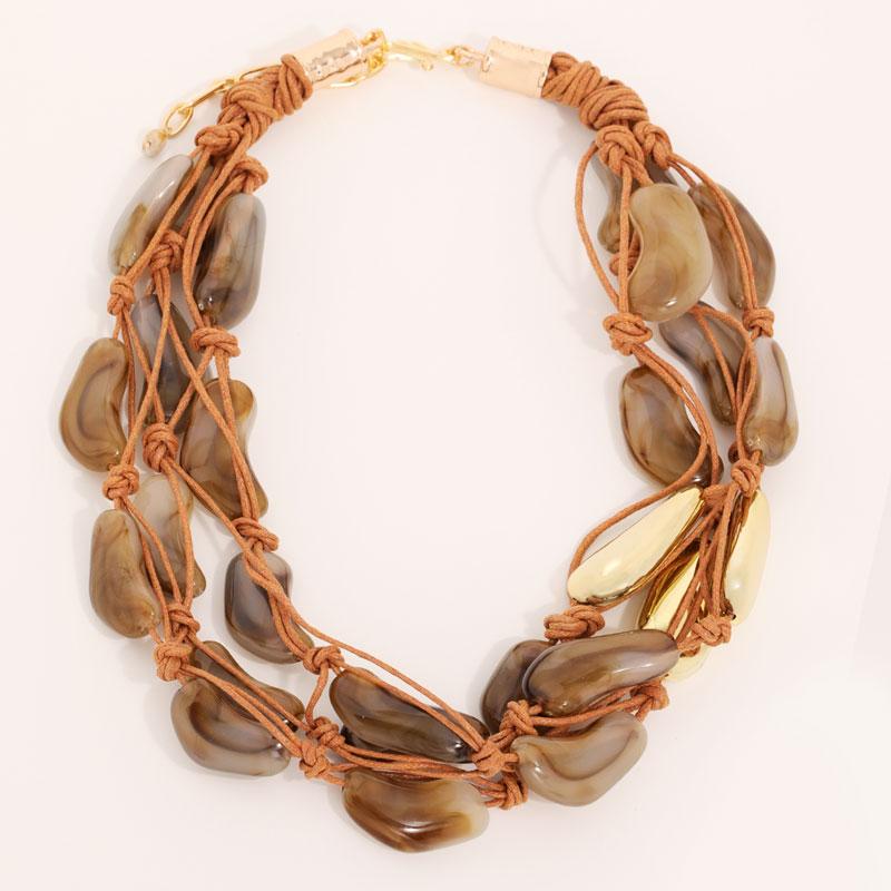 Fashion Statement Necklace Acrylic Beads Handmade for Women Girl Trendy Party Jewelry