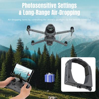 For DJI MAVIC 4Pro Photosensitive Dropper Airdrop Device Fishing Rescue Item Throwing Accessory with Expansion Bracket