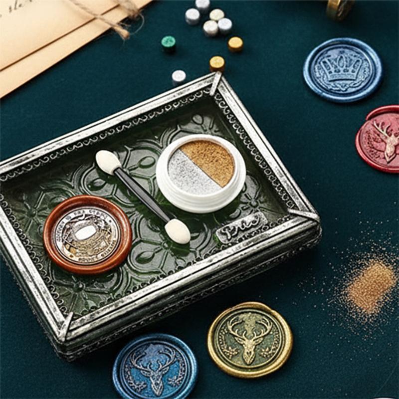 1pcs Fire Lacquer Glitter Wax Seal DIY Wax Steel Stamps Painted Paste Invitation Card Decor Invitation Seal Coloring SB0128