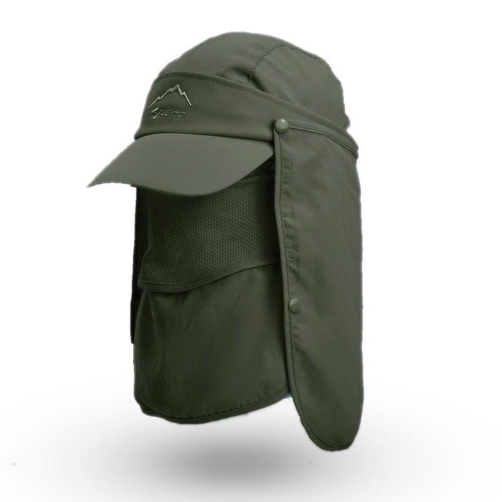 Quick Drying Summer Protective Baseball Hat Breathable Sunshade Hat Outdoor Fishing Sun Hat зелёный