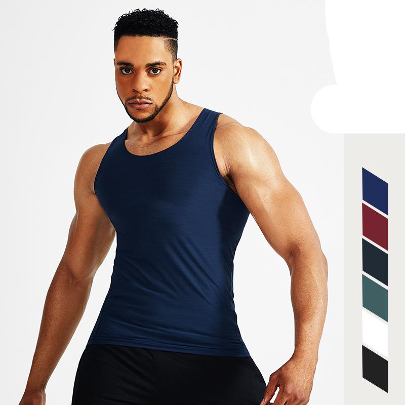 Running Tank Tops Men's Jogging Sleeveless Vest Sports Compression Jerseys Quick Drying Tank Tops Weight Training Singlet
