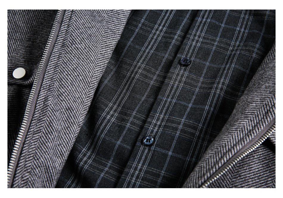 Retro Plaid Patchwork Faux Two-Piece College Style Jacket for Men and Women, Loose Outerwear - STAFFPICK W291