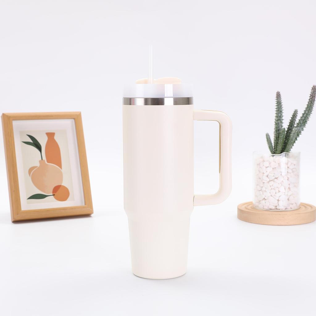 Handle Ice Bully Cup Large Capacity Stainless Steel Thermos Cup with Straw Accompanying Car Cup