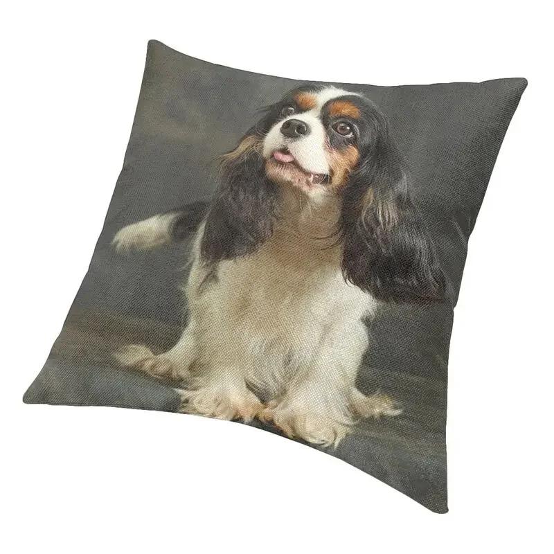Cavalier King Charles Spaniel Luxury Pillow Cover Home Decorative Dog Animal Cushions For Sofa Double Sided Print Chair Cushion