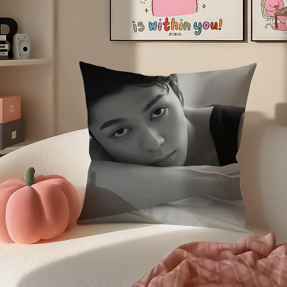 Handsome Actor GGordon Maeda Cushion Cover Pillowcase Short Plush Invisible Zipper Room Sofa Cushion Cover