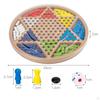 Chinese Checker Wooden Educational Board Checkers Family Game Pieces