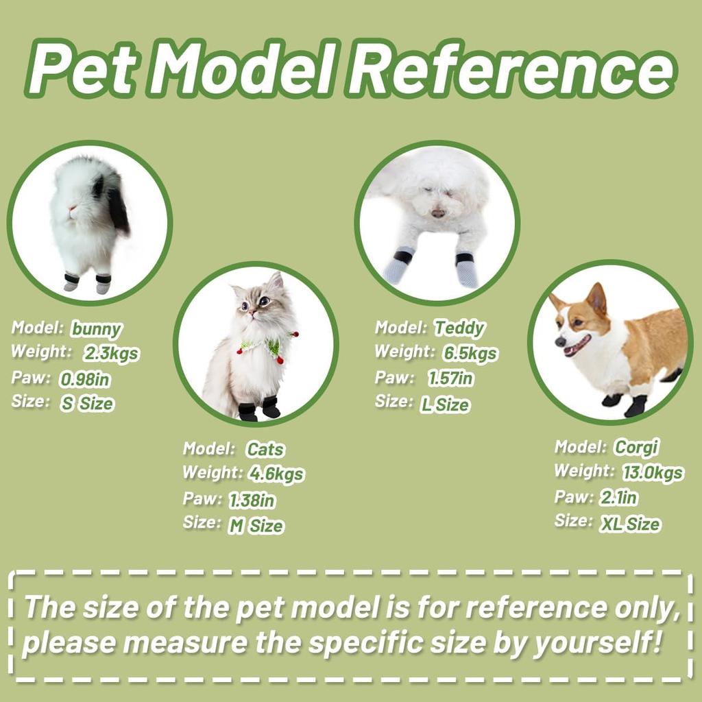 4 PCS Cat Mittens To Prevent Scratching,Mesh Breathable Cat Shoes,Adjustable Cats Anti Scratch Gloves,Suitable for Cats When Bathing and Nail
