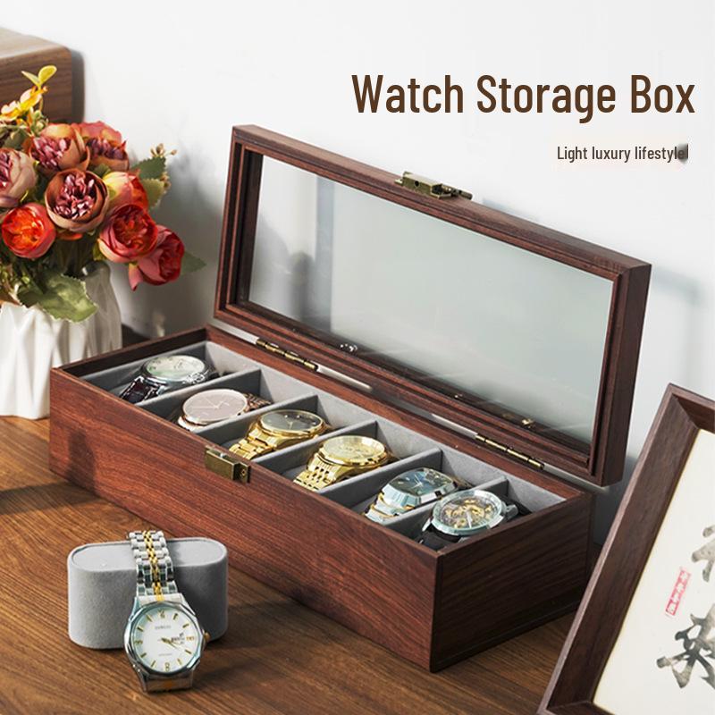 Walnut Wood Watch Box: High-End Display for Mechanical Watches & Bracelets