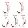 Mixed 5Styles Black Nickeled Crank Hook  Soft Lure Bass Fly Fishing Hook 2g 3g 4g 5g 7g  With Lead And Barb Pike Fishing Swimbait Offset Hooks