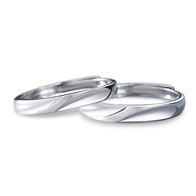 S925 Sterling Silver 'Close To Me' Couple Rings - Luxurious Silver Rings for Birthdays, Proposals, and Anniversaries