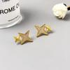Dongdaemun Simple Full Diamond Zircon Star Stud Earrings High-End Light Luxury Earrings