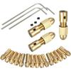 21 Pcs 3 Set 0.5-3.0mm Brass Drill Chuck Mini Drill Collet Micro Twist Drill Chuck Set Adapter with Allen Wrench for 3.17mm Rotary Tools