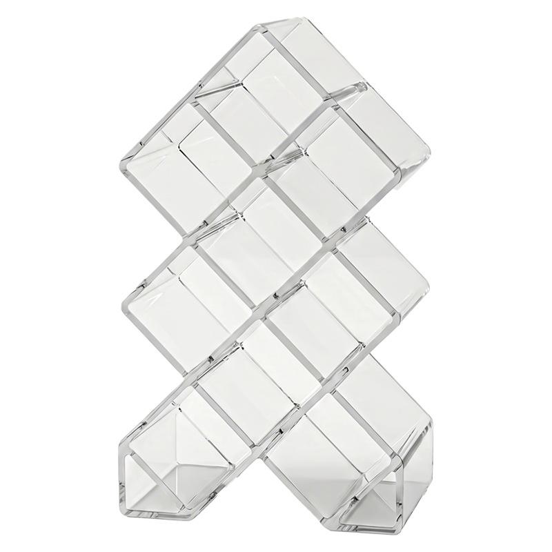 1 Stück Schreibtisch-Lippenstift-Organizer Transparenter geteilter Lagerständer & Kosmetik-Displayständer
