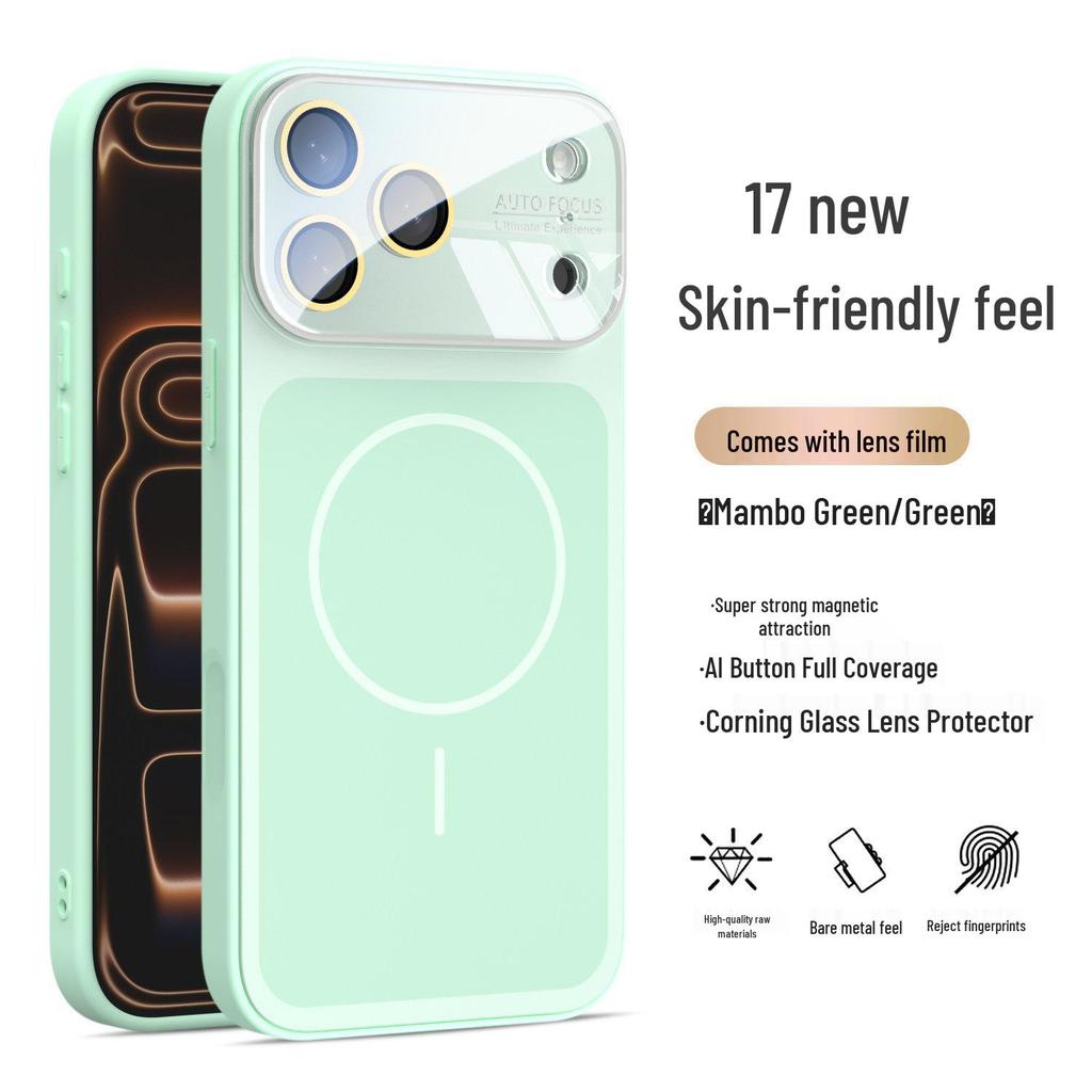 iPhone 17 Pro Max Flüssigsilikon Magnetischer AI-Button Hülle - Apple 16 PM Schutzhülle