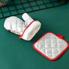Xmas Thickened Oven Gloves Kitchen Cooking Baking Anti-Scalding Heat Proof Protected Microwave Oven Gloves