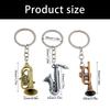 Rustproof Retro Style Keyring Bag Pendant Musical Instrument Keychain Zinc Alloy Construction For Daily Use