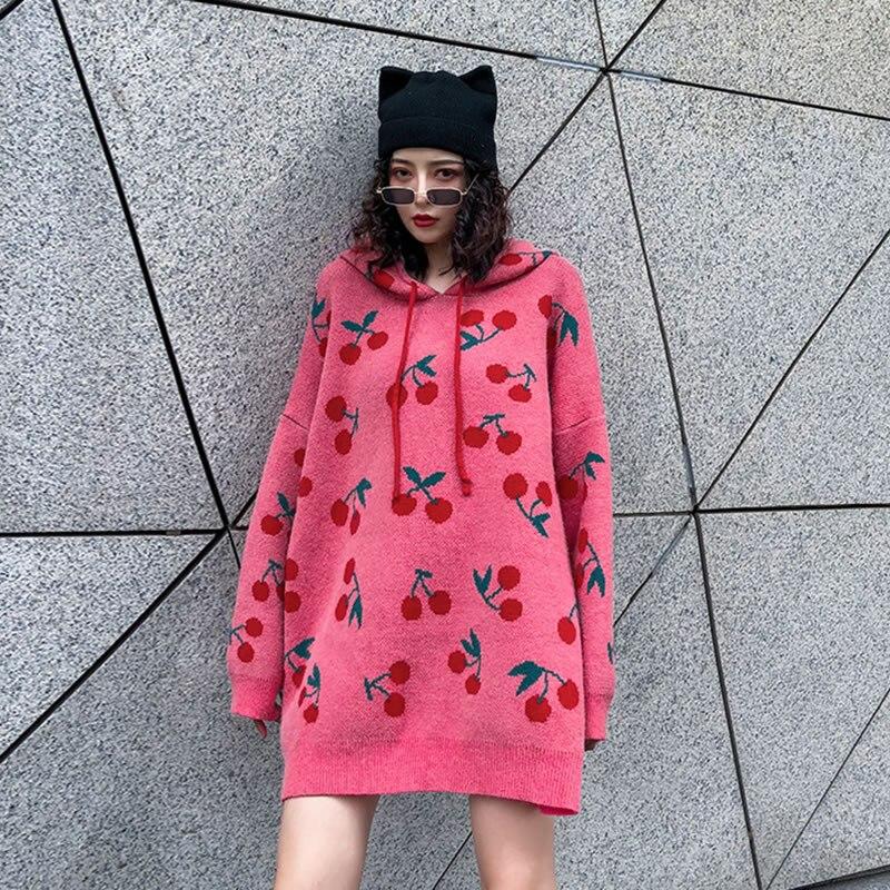 XITAO Lovely Cherry Pattern Sweater XJ2476
