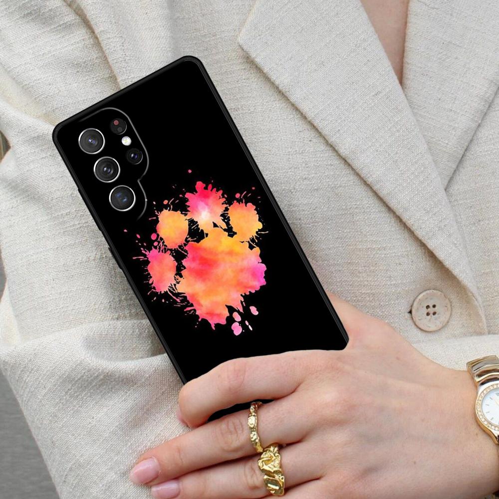 Dog foot print Paw Colorful Pattern Cell Phone Case for Samsung Galaxy S26 Ultra S25 S24 S23 S22 S21 S20 Note10 Cover