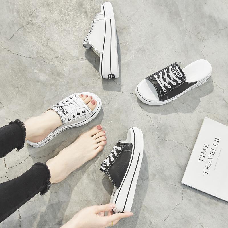 Slippers Women's Outer Wear Summer New Fashion Casual Student Thick Bottom Tide Sports Sandals Street Shot