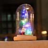 Wood Glass Cover Christmas Tree Ornament Light Up Mini Christmas Tree Christmas Gift Christmas Ornament Cedar